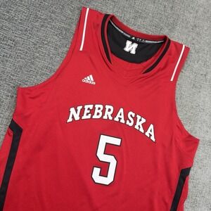 Adidas Nebraska Cornhuskers Basketball‎ Sample Blank Jersey Men's XL Red NCAA